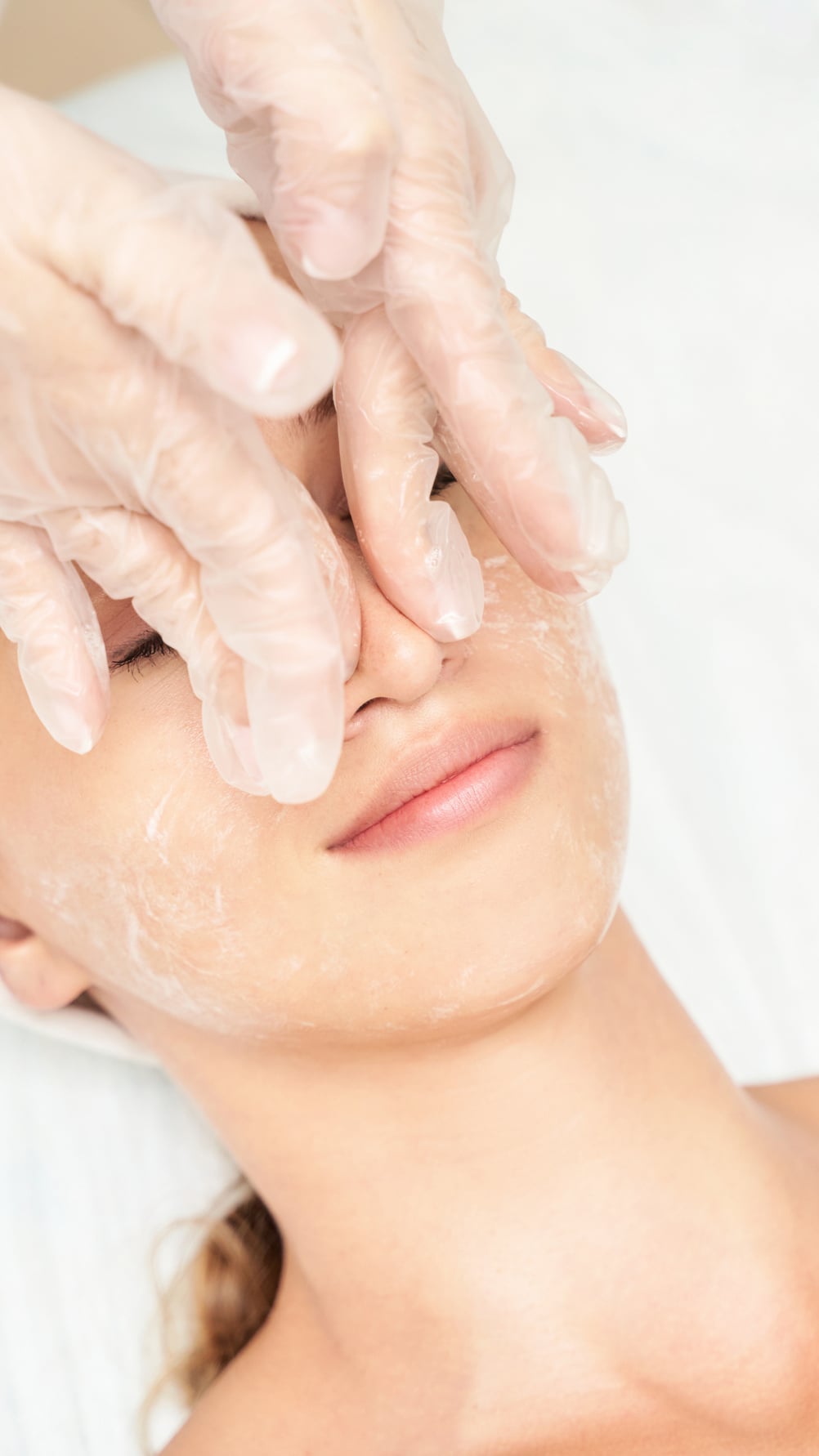 Woman Getting a Facial Massage  