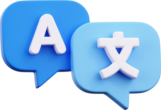3D Translation Icon Illustration